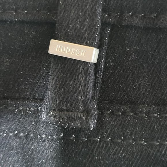 Hudson Women's Barbara Super Skinny Black and White Two-Tone Denim Jeans Size 28 - Picture 11 of 14